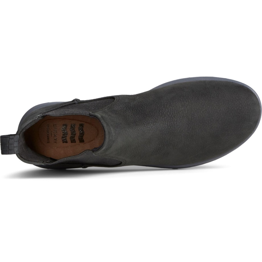 Kadın Sahil Peluş Dalga Chelsea Yarım Bot Siyah Sperry