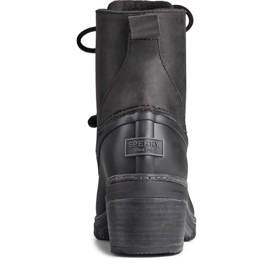 Kadın Tuzlu Su Topuklu Moda Yarım Bot Sperry Siyah