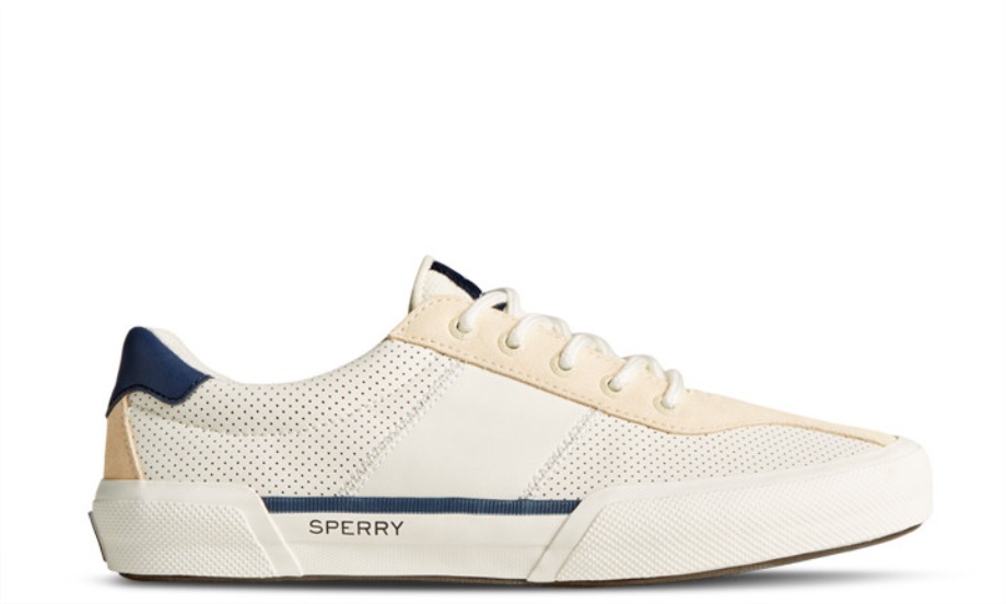 Erkek Solitide Açık Saçık Spor Ayakkabı Sperry Beyaz Lacivert